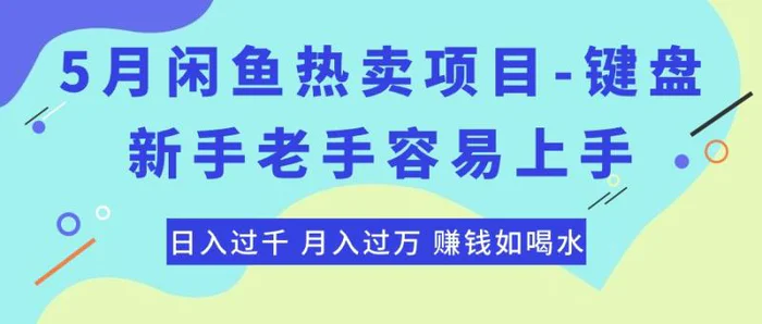 （10749期）最新闲鱼热卖项目-键盘，新手老手容易上手，日入过千，月入过万，赚钱如喝水