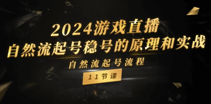 2024游戏直播自然流起号稳号的原理和实战，自然流起号流程（11节）