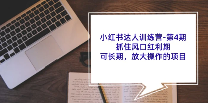 （11837期）小红书达人训练营-第4期：抓住风口红利期，可长期，放大操作的项目