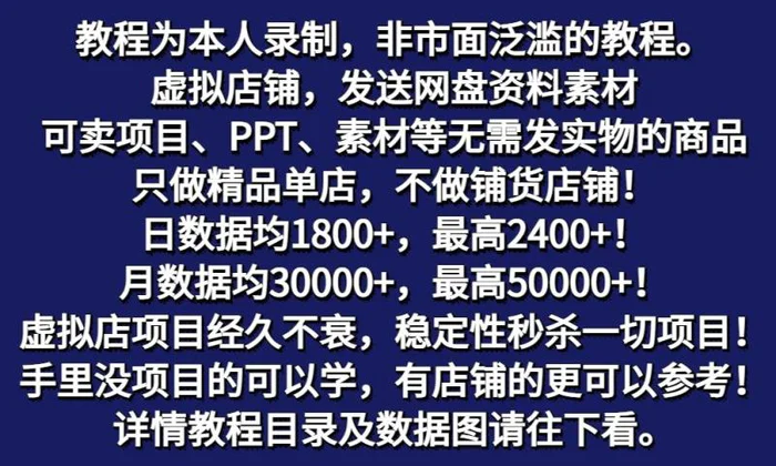 拼多多虚拟电商训练营月入50000+你也行，暴利稳定长久，副业首选