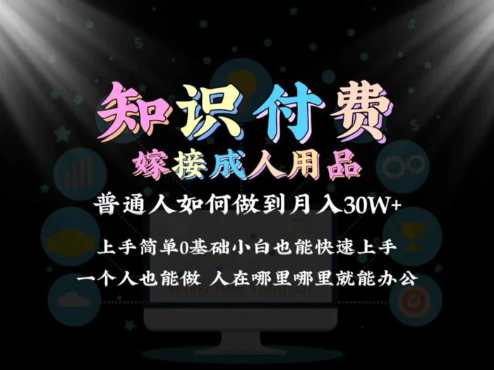 （9072期）2024普通人做知识付费结合成人用品如何实现单月变现30w保姆教学1.0