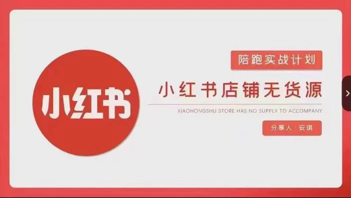 安琪-小红书店铺无货源实战，开店到售后全流程操作