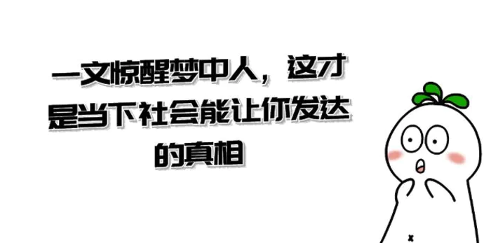 （8480期）某公众号付费文章《一文 惊醒梦中人，这才是当下社会能让你发达的真相》