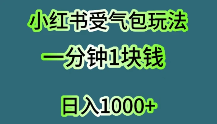 小红书受气包项目，单机操作日入几张