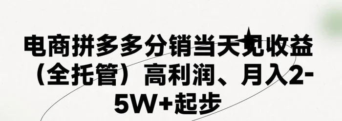 （11091期）最新拼多多模式日入4K+两天销量过百单，无学费、 老运营代操作、小白福利