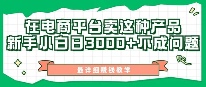 （11206期）最新在电商平台发布这种产品，新手小白日入3000+不成问题，最详细赚钱教学