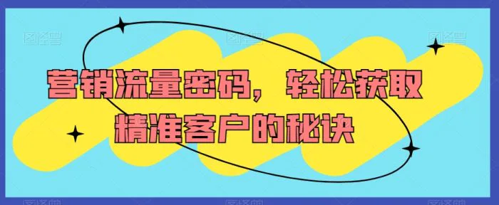 营销流量密码，轻松获取精准客户的秘诀