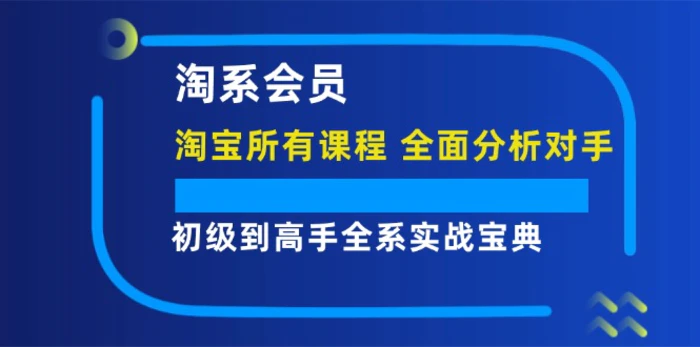 （12055期）淘系会员【淘宝所有课程，全面分析对手】，初级到高手全系实战宝典