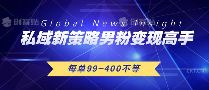 私域新策略男粉变现高手微头条+公众号每单99—400不等，操作简单