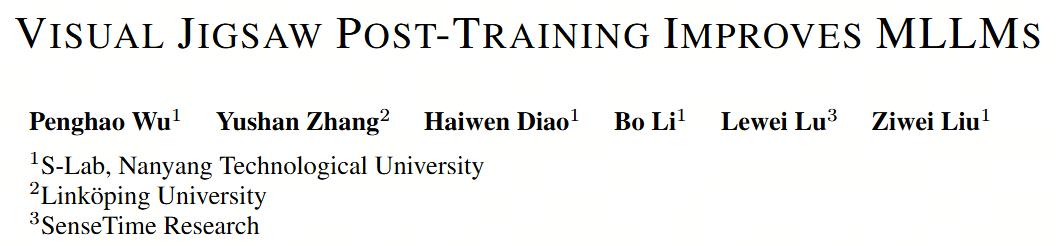 AI玩拼图游戏暴涨视觉理解力，告别文本中心训练，无需标注的多模态大模型后训练范式-