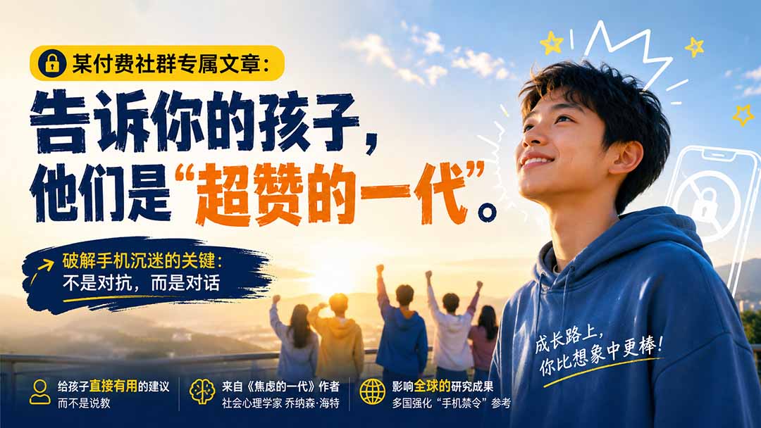 【2026.09.03】告诉你的孩子：你们是了不起的一代（付费社群专属深度好文）-