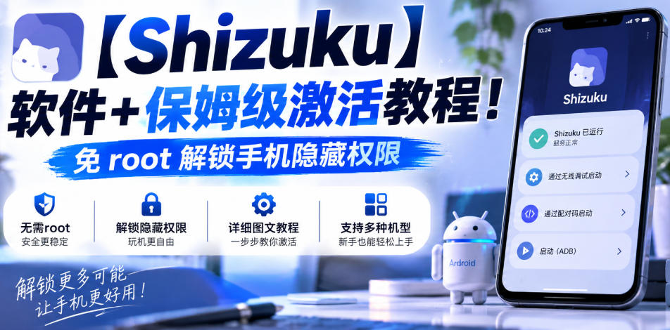 【2026.09.09】解锁手机隐藏权限!Shizuku免root激活保姆级教程-