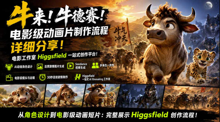 ã€�2026.08.21】Higgsfield一站å¼�电影级动画制作全æµ�程æ�秘,ä»�零到æˆ�片的完整创作指å�—ï¼�-