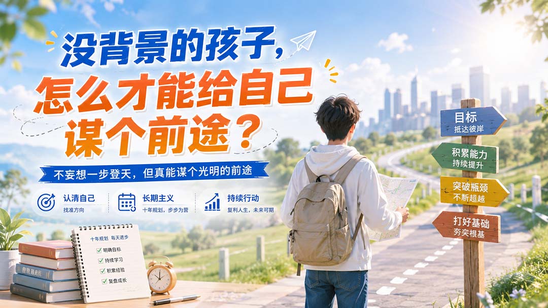 【2026.09.01】没背景的孩子,如何为自己杀出一条前程?-
