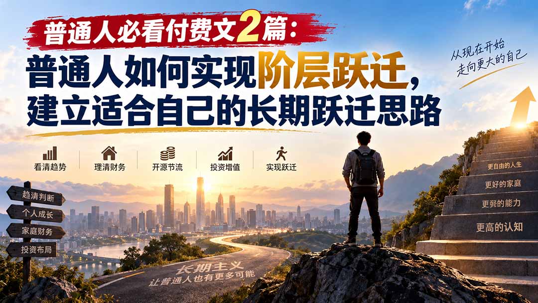 【2026.09.05】普通人逆袭指南:2篇付费深度文,教你打造专属你的长期跃迁路线-
