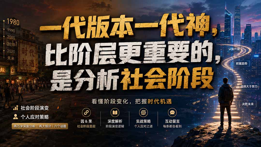 【2026.08.19】版本更迭,神位轮转:看懂社会阶段,比看透阶层更关键-