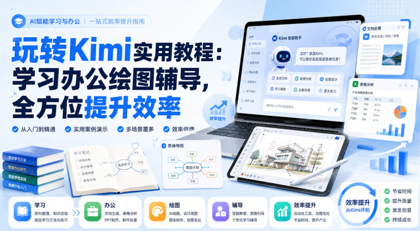 【2026.08.22】Kimi全能指南:学习办公绘图辅导一网打尽,效率飙升的实用秘籍-