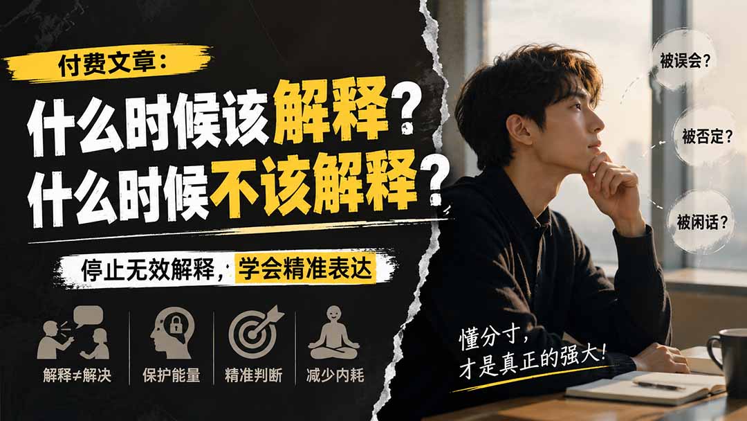 【2026.09.03】解释的智慧:何时开口,何时沉默?-