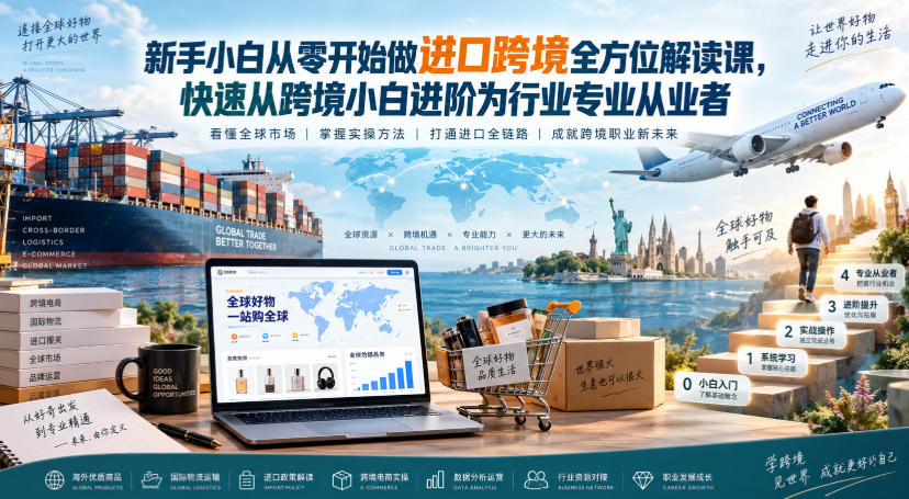 【2026.09.06】零基础玩转进口跨境!从入门到精通的全方位实战指南,助你快速蜕变为行业专家-