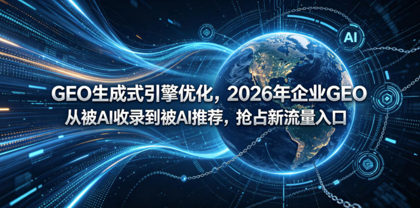 【2026.05.08】GEO生成式引擎优化：2026年企业如何从AI收录迈向AI推荐，抢占新流量入口-