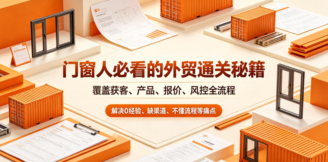 【2026.06.07】门窗外贸通关宝典：一站式破解获客、产品、报价与风控难题，新手也能轻松上手！-