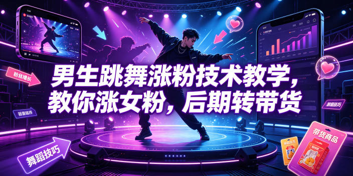 【2026.06.30】男生跳舞快速涨粉秘籍，专攻女粉转化，轻松玩转带货模式-