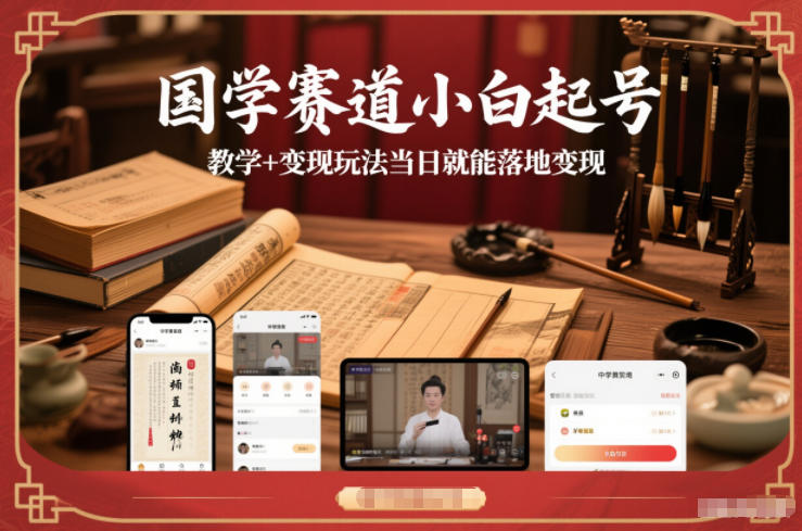【2026.01.29】国学新手速成指南:当天启动账号,即刻实现收益变现-