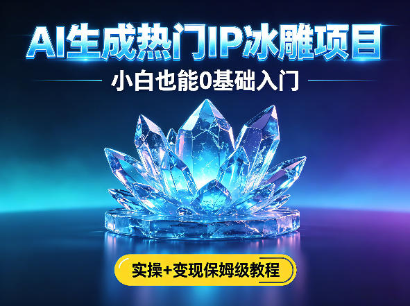 【2026.04.20】AI冰雕IP速成指南：零基础小白也能轻松上手，手把手教你实操变现-