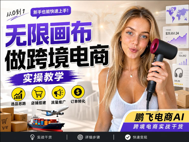 【2026.08.07】四步打造爆款商品视频！AI无线画布工作流，跨境电商轻松上手-
