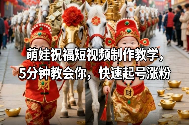 【2026.01.26】5分钟速成！萌娃祝福短视频制作秘籍，轻松涨粉起号-