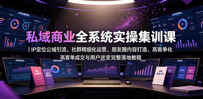 【2026.07.02】私域商业实战全案｜IP精准定位、公域流量获取、社群深度运营、朋友圈内容营销、高客单转化与用户裂变系统教程-