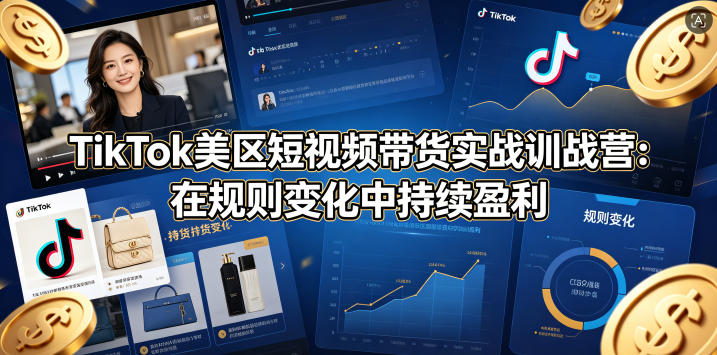 【2026.05.08】TikTok美区短视频带货实战训练营：掌握规则变动，实现持续盈利-