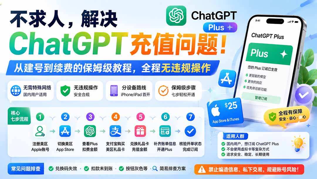 【2026.08.16】ChatGPT充值不求人！从注册到续费，手把手教你安全操作-
