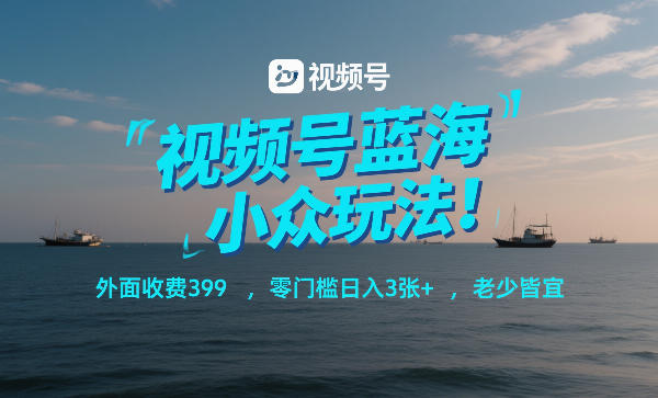 【2026.02.02】视频号新玩法！零门槛日赚300+，简单易上手，人人可操作-