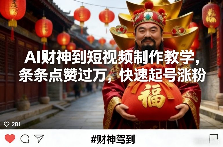 【2026.01.28】AI财神亲授：短视频爆款速成，条条点赞破万，涨粉快如闪电-