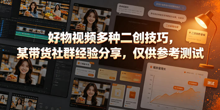 【2026.06.30】好物视频二创秘籍：某带货社群的实战经验分享，助你提升转化效果！-