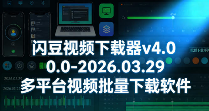 【2026.04.06】闪豆视频下载器v4.0.0.0：全平台视频批量下载神器-