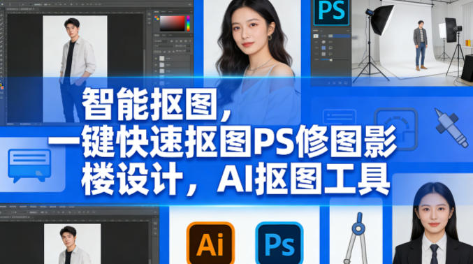 【2026.04.06】AI智能抠图神器，一键秒速完成专业级PS修图与影楼设计-