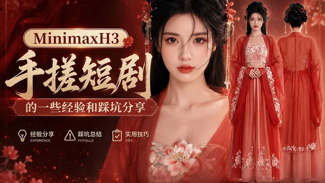【2026.08.29】手把手教你用ComfyUI+MiniMax H3,零基础也能做出爆款短剧!-