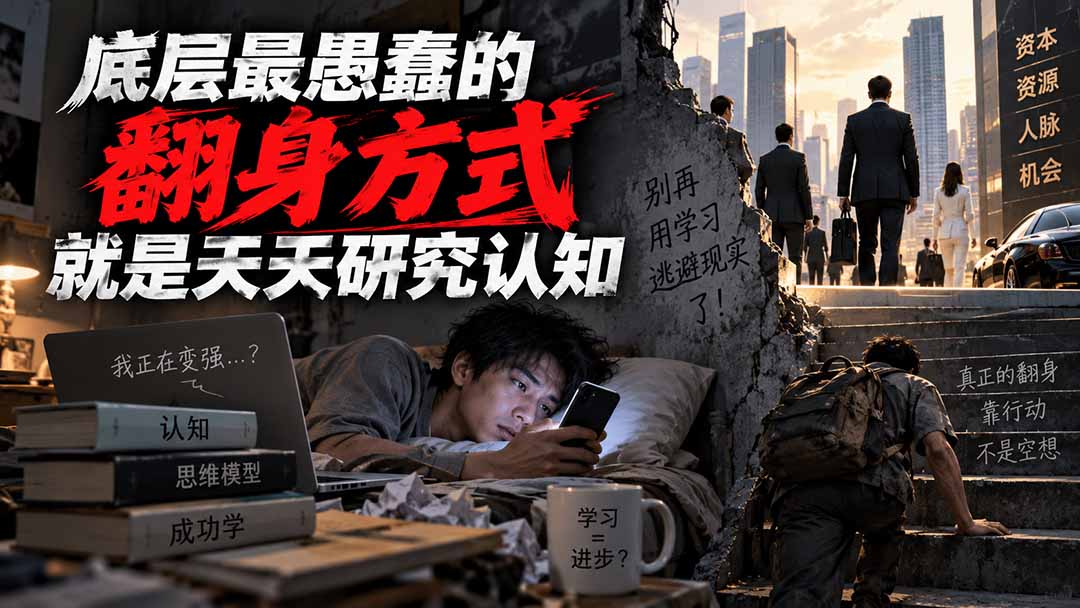 【2026.09.11】付费文章：底层逆袭的最大误区，就是沉迷于认知提升-