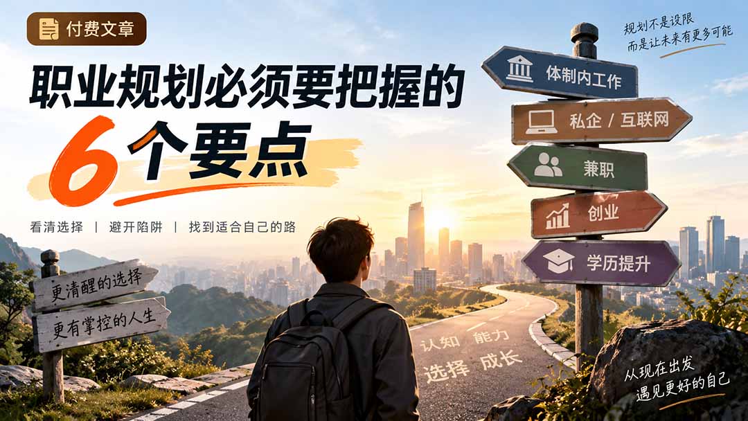 【2026.09.13】付费干货：决定职业成败的6大关键，你掌握了吗？-