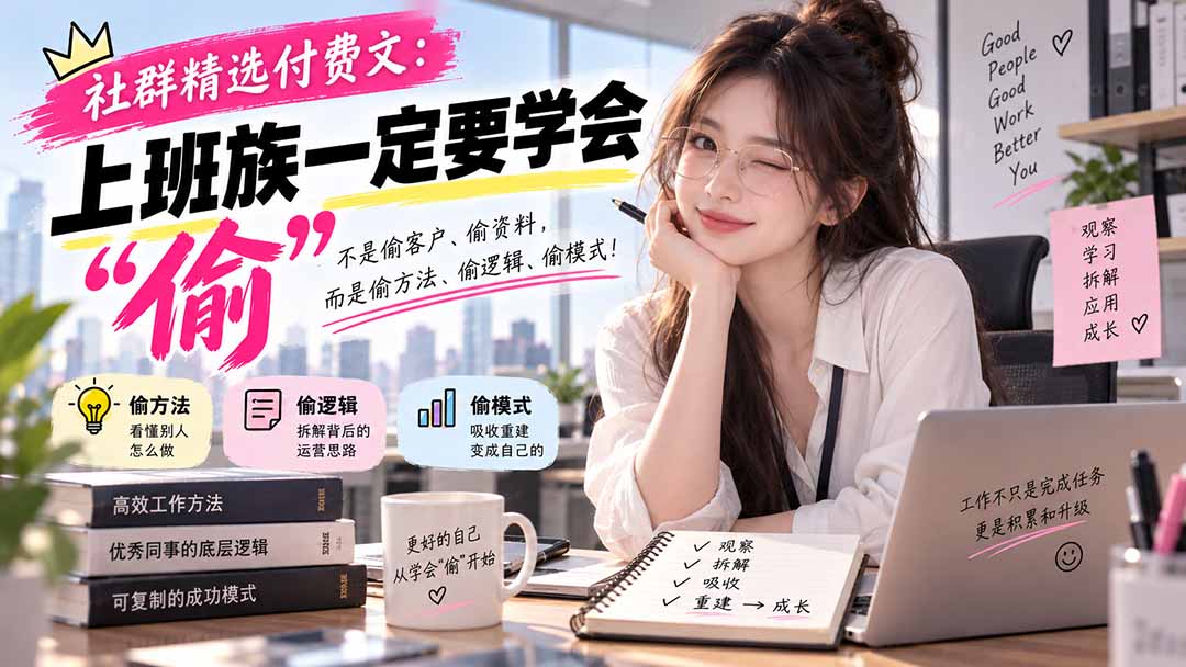 【2026.09.13】社群精选付费文：职场人必学的“偷懒”智慧-