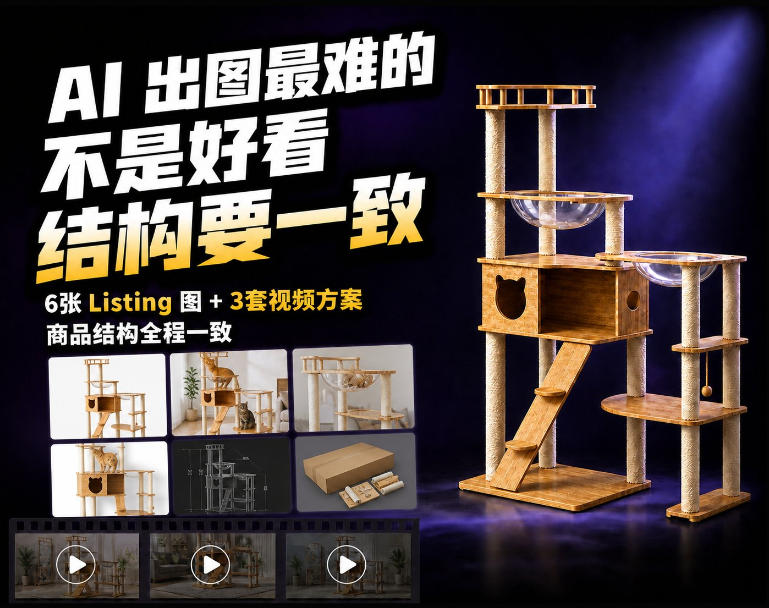 【2026.09.16】一张商品图如何高效产出6张Amazon Listing图和3套视频方案？-