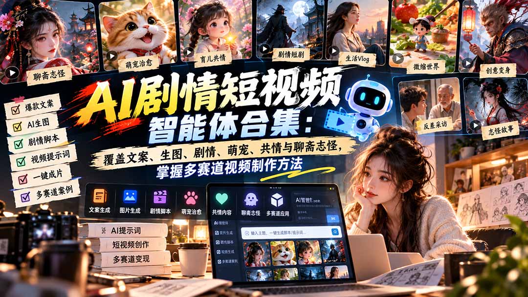 【2026.09.25】AI剧情短视频智能体全攻略:从文案到聊斋志怪,多赛道制作技巧一网打尽-